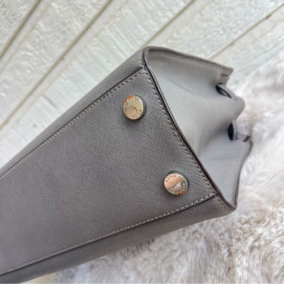 MICHAEL KORS Grey Leather Medium Hamilton Selma Tote Bag Raven Ciara - Picture 6 of 10